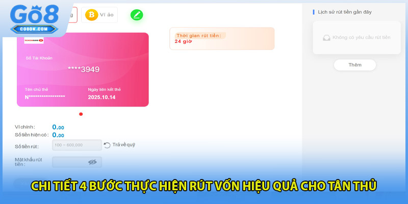 Chi tiết 4 bước thực hiện rút vốn hiệu quả cho tân thủ