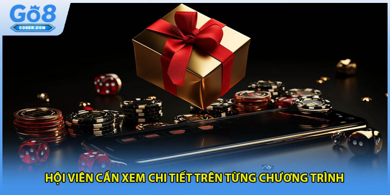 Hội viên cần xem chi tiết trên từng chương trình