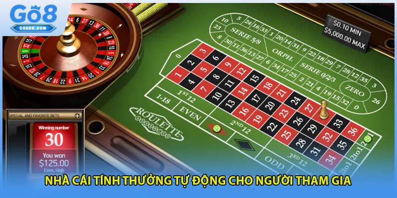 Nhà cái tính thưởng tự động cho người tham gia