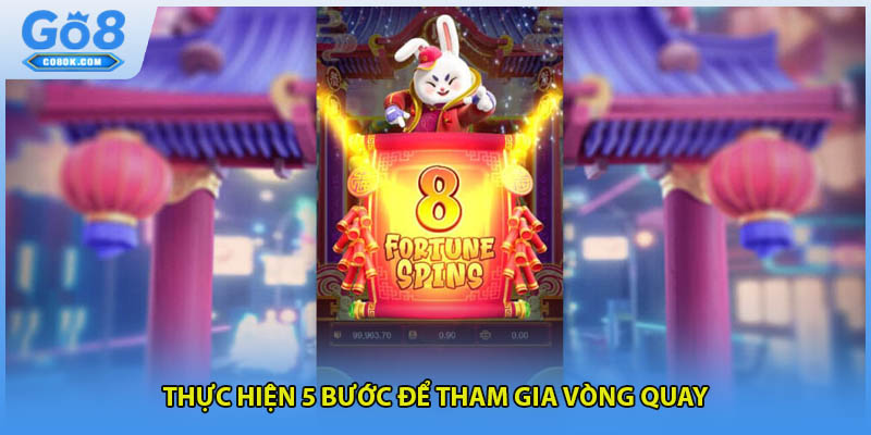 Thực hiện 5 bước để tham gia vòng quay